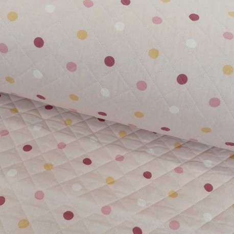 Tissu Pastille-tirond Rose Matelasse 