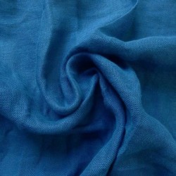 Tissu Lin Lavé Palm Coloris Bleu Roi
