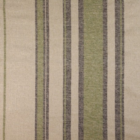 Tissu Toile Rayée Tramontane Kaki