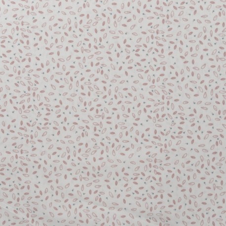 Tissu Popeline Imprimée Grains de Café Nude 