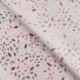 Tissu Popeline Imprimée Feuilles Fuchsia 