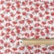 Tissu Blossom Ecru rouge