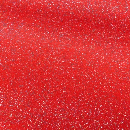 Tissu Feutrine Glitter Panno Rouge 