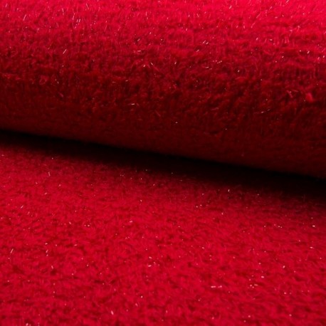 Tissu Mouton Brillant Rouge 