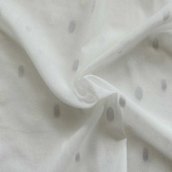 Tissu Etamine Jacquard Joy Blanc gris