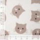 Tissu Polaire Microfibre Double Face Chat Sable