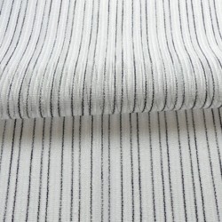 Tissu Etamine Fileté Aude Noir 