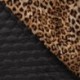 Tissu Panne de Velours Matelassé Imprimé Leopard