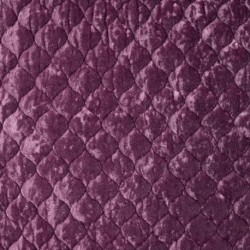 Tissu Velours Matelassé Uni Violet 