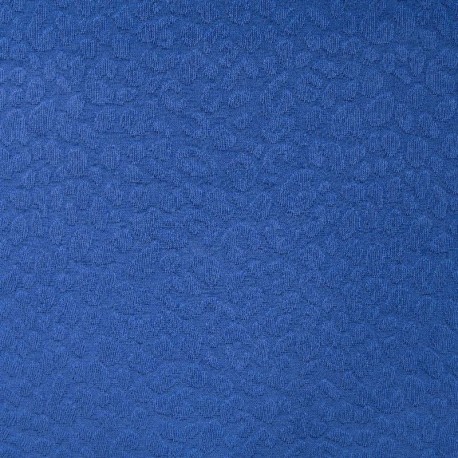 Tissu Jersey Imprimé Léopard Bleu Roi 