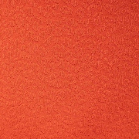 Tissu Jersey Imprimé Léopard Orange