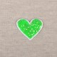 Motif coeur sequin - Vert gazon