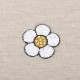 Motif fleur sequins - Blanc