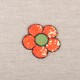 Motif fleur sequins - Orange