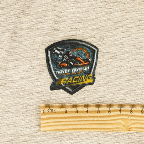 Ecusson facon denim - Racing
