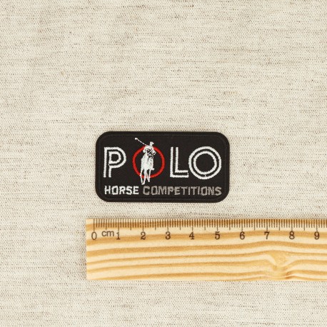Ecusson polo horse competitions - Noir