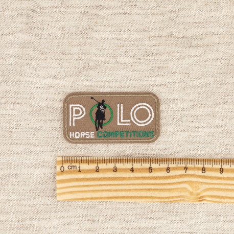 Ecusson polo horse competitions - Beige
