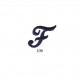 Lettres anglaises - Bleu f