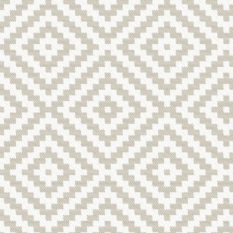 Tissu Jacquard Paille Coloris Lin et blanc 