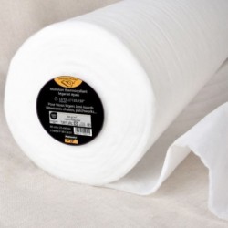 Tissu Molleton Thermocollant Léger Blanc 86g/m2