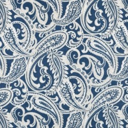 Tissu Penelope Serge Bleu 