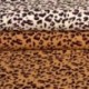 Tissu Double Gaze Imprimé Leopard Fond Blanc 