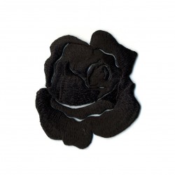 Ecusson rose - Noir