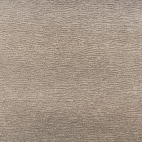 Tissu Rouen Aspect Velours Texturé Taupe