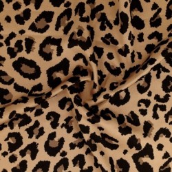 Tissu Satin Imprimé Leopard 