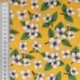 Tissu Coton Imprimé Pluie de Fleurs Jaune 