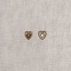 Bouton coeur strass 16x17