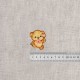 Ecusson petit ours - Hochet rose