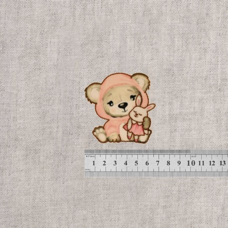 Ecusson ourson mignon - Rose
