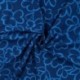 Tissu Viscose Nylon Imprimé Fleurs Bleues