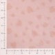 Tissu Coton Jacquard Coeur Rose 