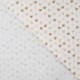 Tissu Jersey de Coton Glitter Imprimé Coeur Blanc