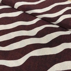 Tissu Viscose Imprimée Zebre Marron 