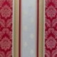 Tissu Jacquard Trianon Baroque Fleurs de Lys Rouge