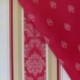 Tissu Jacquard Trianon Fleurs De Lys Rouge