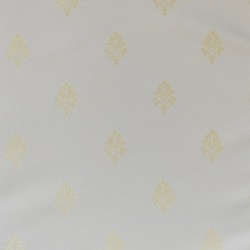 Tissu Jacquard Trianon Fleurs De Lys Creme