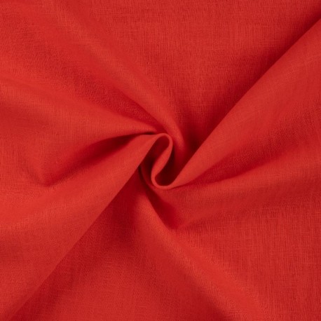 Tissu Lin Uni Fabrizio Orange 