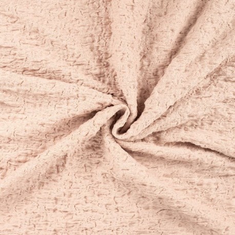 Tissu Coton Cloqué Uni Sable