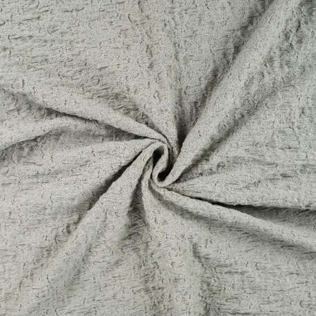 Tissu Coton Cloqué Uni Kaki 