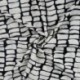 Tissu Voile de Coton Viscose Imprimé Croco Blanc 