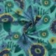 Tissu Viscose Chally Imprimé Fleurs Bleu Royal 