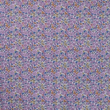 Tissu Popeline Sarah Shelby Lilas