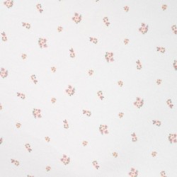 Tissu Eponge Jersey Pico Imprimé Fleurs Poudre