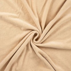 Tissu Eponge Jersey Pico Uni Champagne 