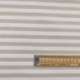 Tissu Sweat Rayures Sable blanc