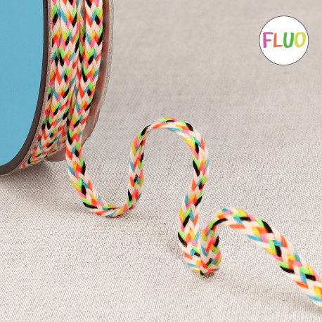 Tresse multicolore beige